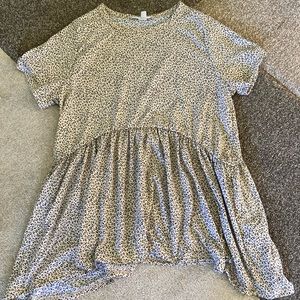 Leopard print flowy shirt